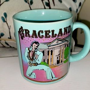 VINTAGE ELVIS~ Graceland Mug~Seafoam Color Great like NWOT
